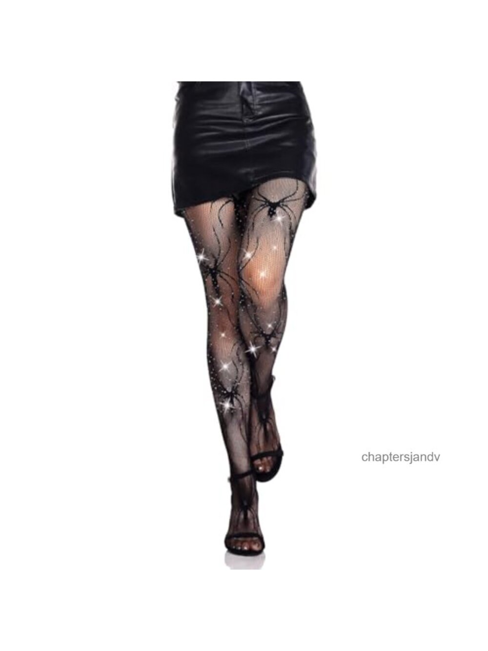 Fishnet Stockings Skull Tights Rhinestone Spiderweb Thigh High Gothic Halloween